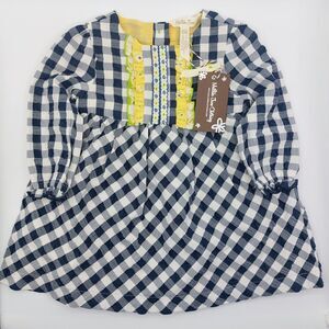 Matilda Jane Baby 6-12M Gingham & Giggles Textured Dress Black White NEW!